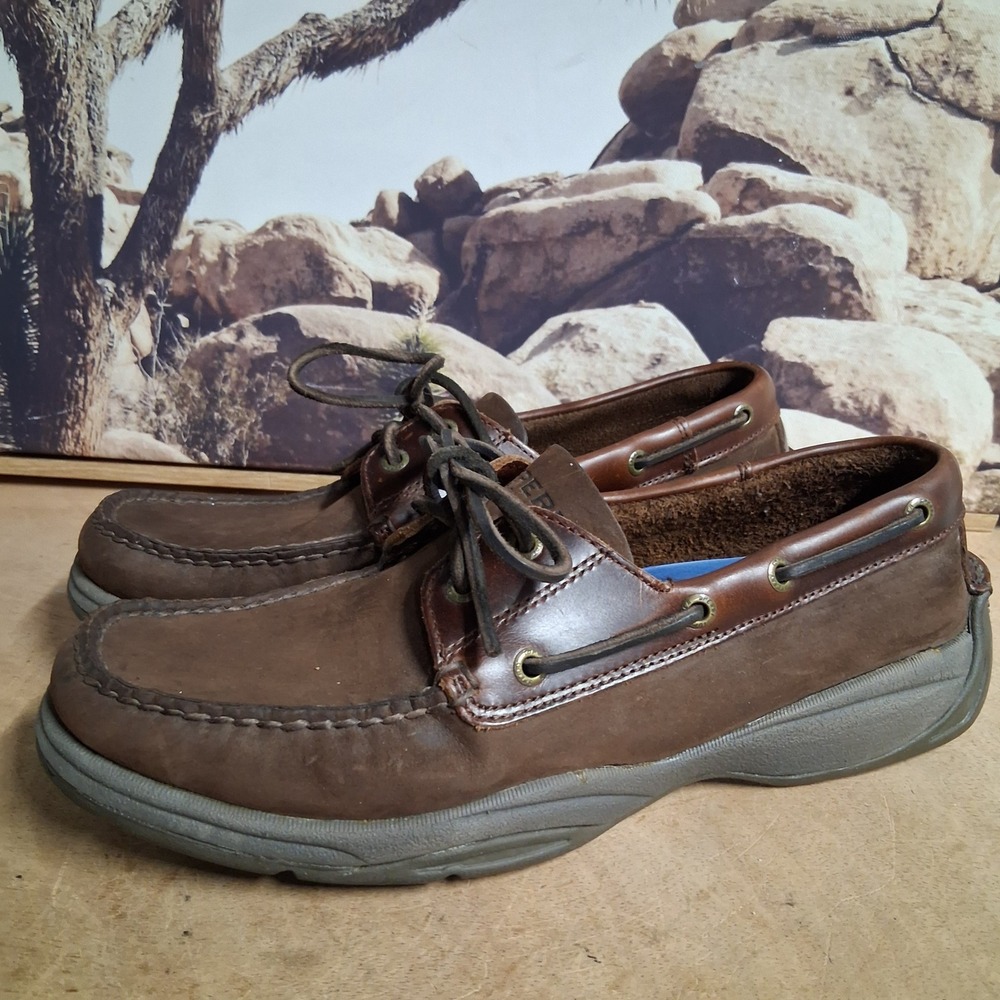 Sperry Top-Sider Mens Brown Leather Boat Shoes Loafers Size 10.5 M